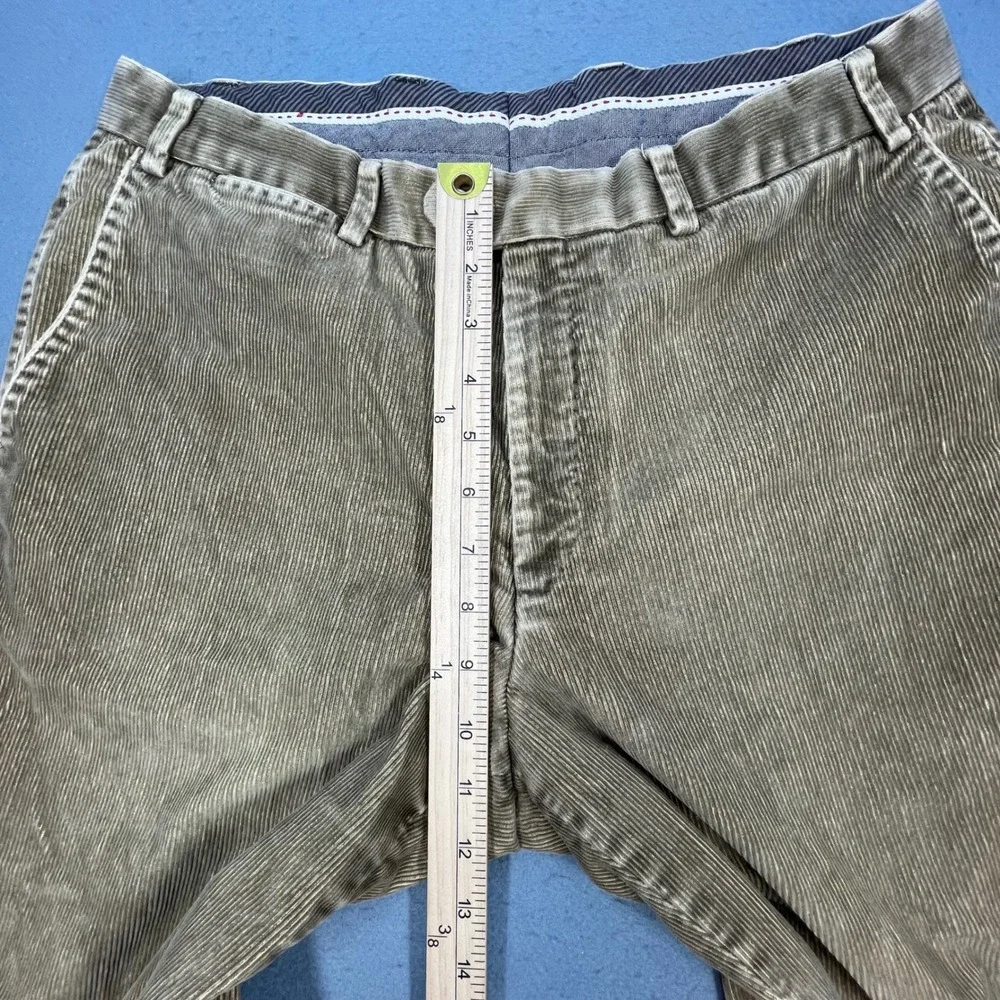 Hiltl Olive Green Chino Nobile Washcord Corduroy Chino Trousers Men 34x38